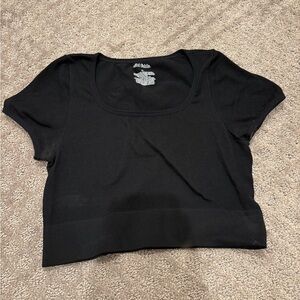 wild fable black crop top